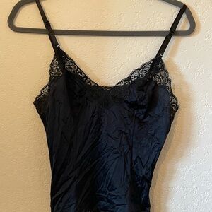 Elegant Lace Trim Satin Camisoles